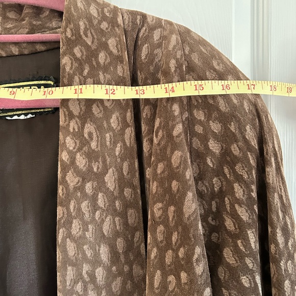 Vintage Vera Pelle Leopard Suede Coat - Picture 7 of 7